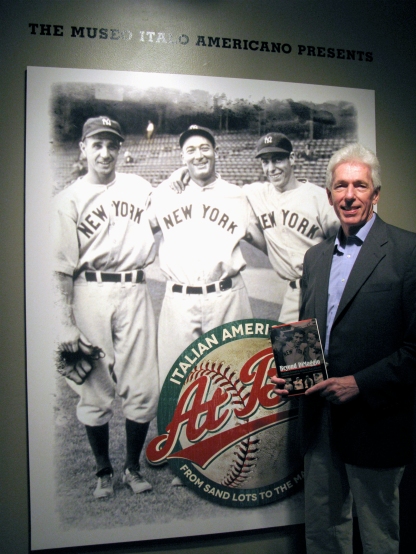 In celebration of the upcoming April 2013 paperback release of his book "Beyond DiMaggio" author and 2006 WBC Team Italy interpreter Lawrence Baldassaro visited the Italian American at Bat Exhibition.